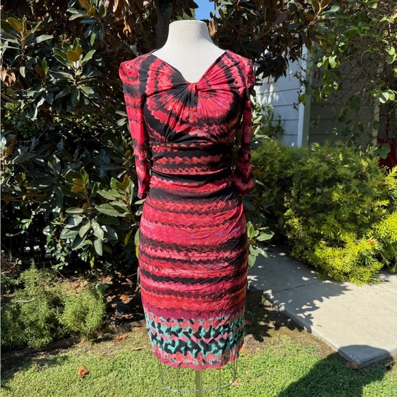 Kay Unger New York Tie-Dye Bodycon Dress - size M - Picture 1 of 4